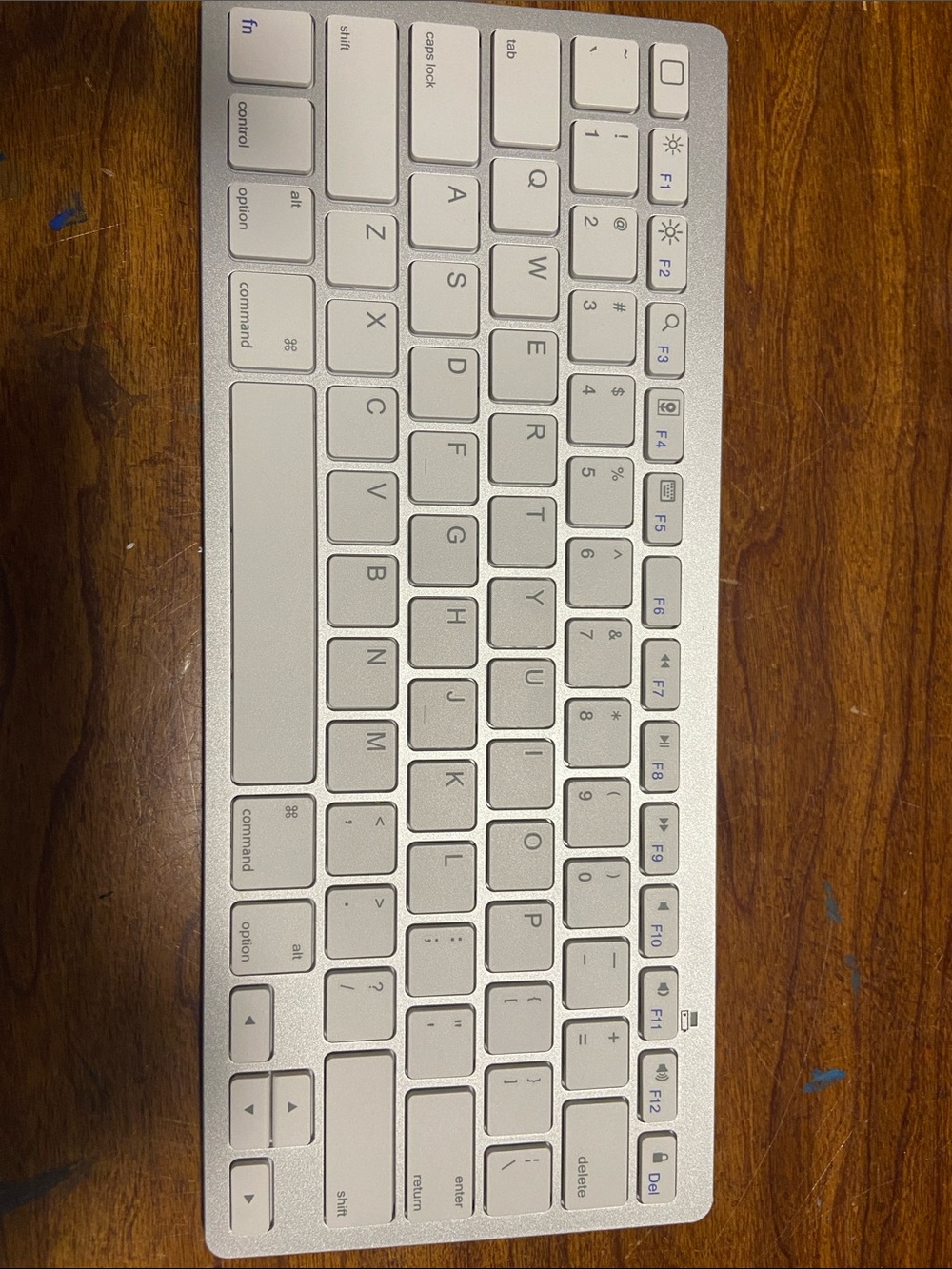 Wireless White Bluetooth Keyboard and Mouse